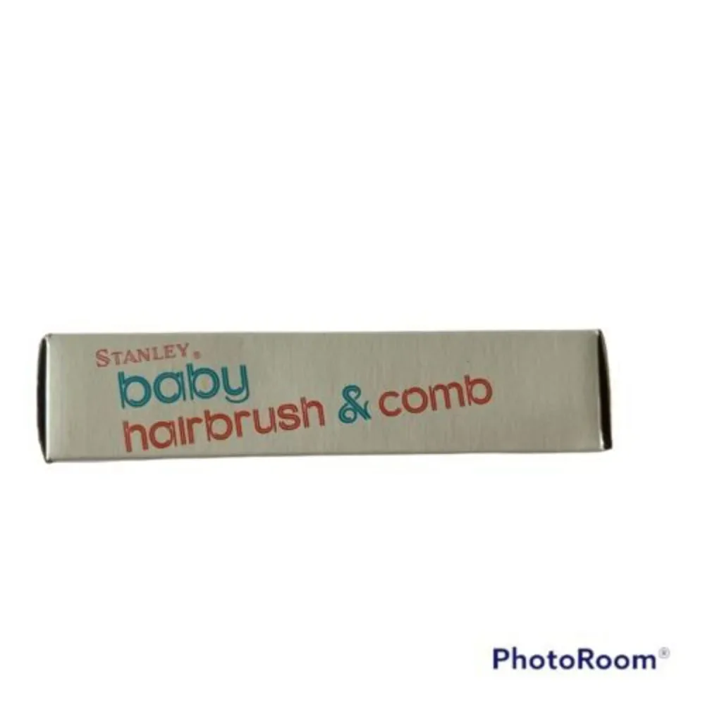 NOS Vintage Stanley Baby Hairbrush and Comb Yellow‎ Ducks Nylon Bristle #4060